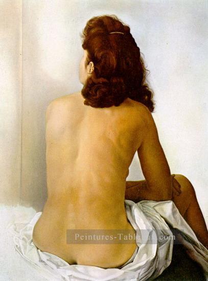 Gala Nude From Behind Looking in an Invisible Mirror 1960 Cubism Dada Surrealism Salvador Dali Oil Paintings